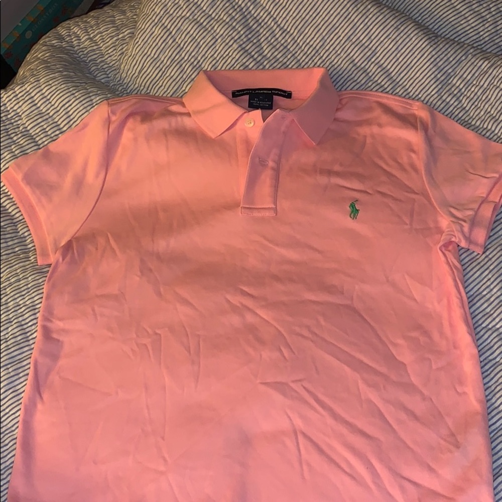 Ralph Lauren Sport womens baby pink polo